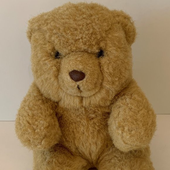 Vintage Teddy Bear Stuffed Animal Plush Toy Brown/Beige 1980s 9" - Picture 2 of 9